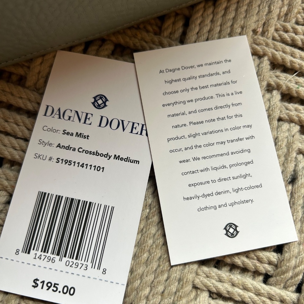 Dagne Dover Andra Crossbody Medium in Sea Mist With Tags - Picture 5 of 8